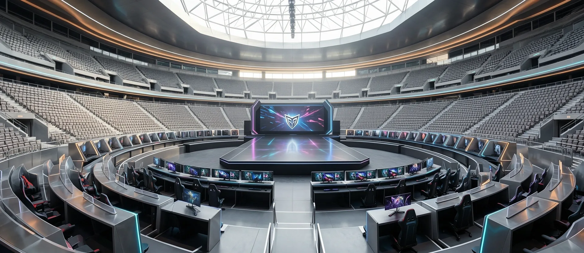 Panorama d'une arène eSport professionnelle